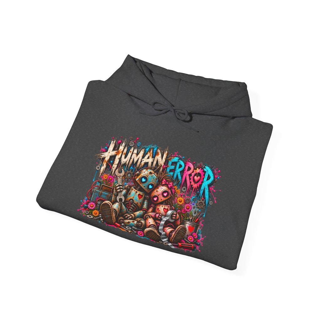 Hoodie - "Human Error" Graphic Streetwear Hoodie (Back: "Working as Intended")