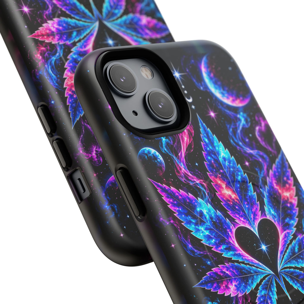 Hugs & Drugs Neon Butterfly Phone Case | Psychedelic Floral MagSafe Compatible Tough iPhone Case