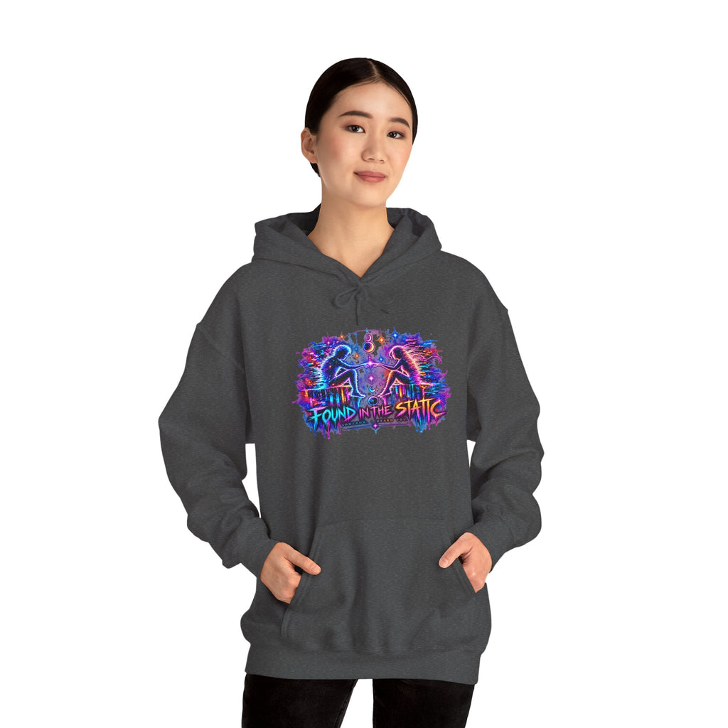 Different Worlds, Same Wavelength Hoodie | Signal Found Neon Graphic Sweatshirt | Hugs & Drugs