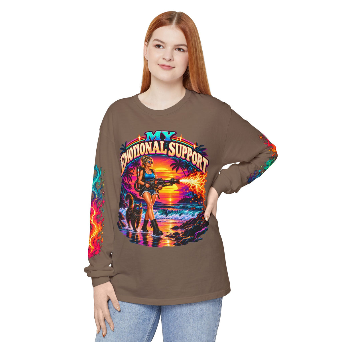 My Emotional Support Long Sleeve Shirt | This Should Help Graphic Tee | Unisex Comfort Colors