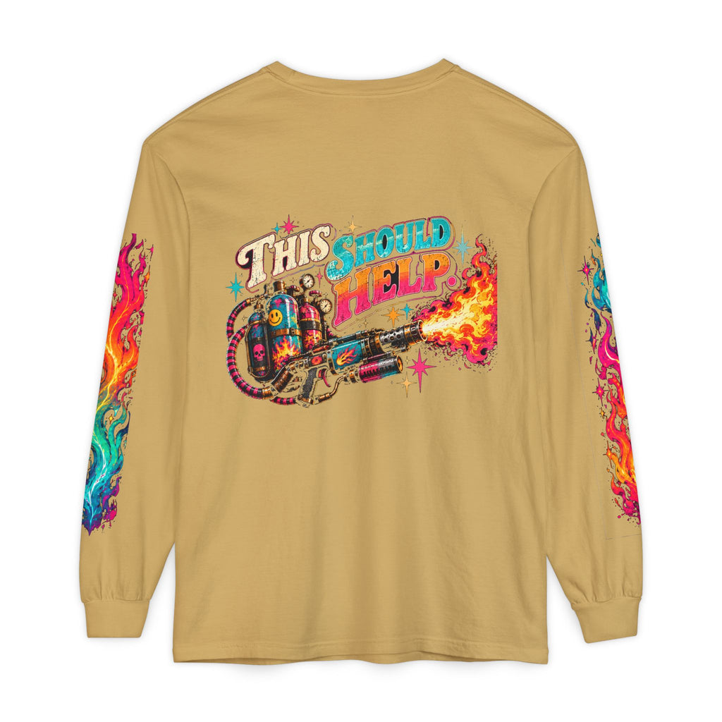 My Emotional Support Long Sleeve Shirt | This Should Help Graphic Tee | Unisex Comfort Colors