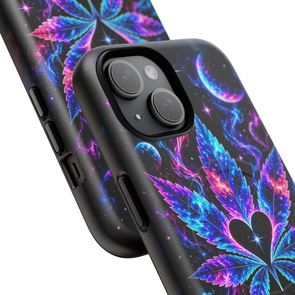 Hugs & Drugs Neon Butterfly Phone Case | Psychedelic Floral MagSafe Compatible Tough iPhone Case