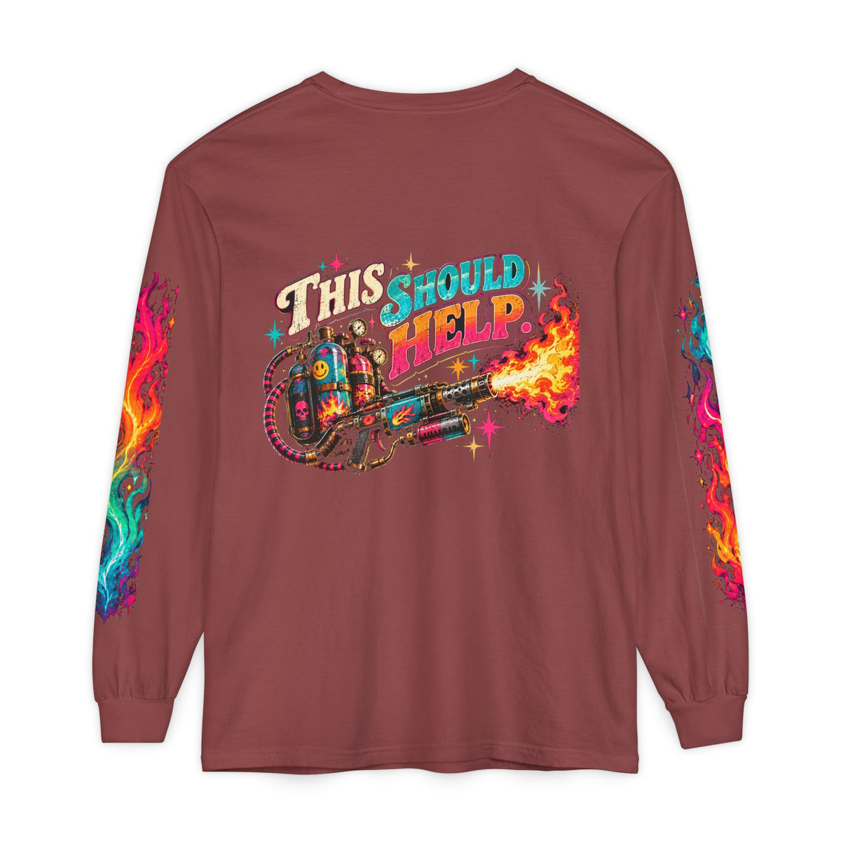 My Emotional Support Long Sleeve Shirt | This Should Help Graphic Tee | Unisex Comfort Colors