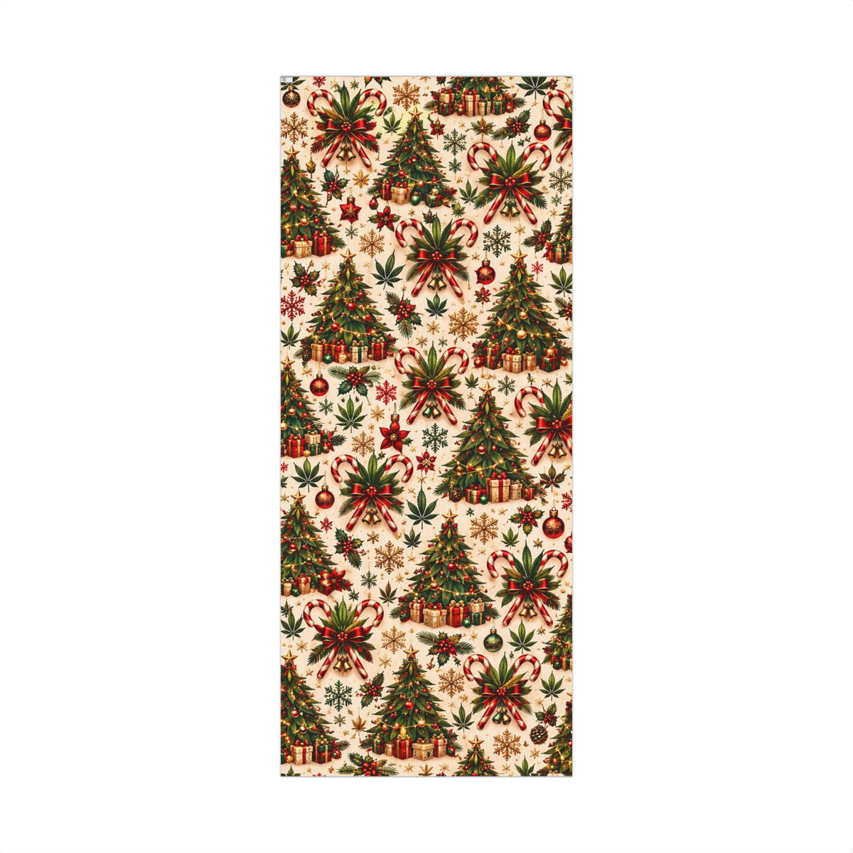 Candy Cane Cannabis Christmas Gift Wrap 🎄🌿