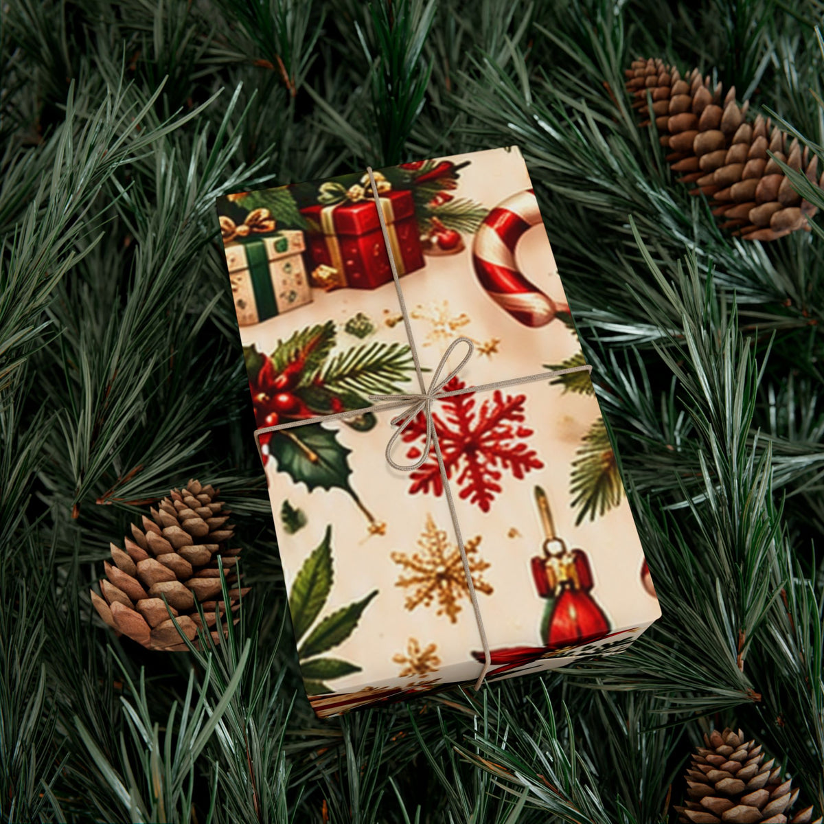 Candy Cane Cannabis Christmas Gift Wrap 🎄🌿