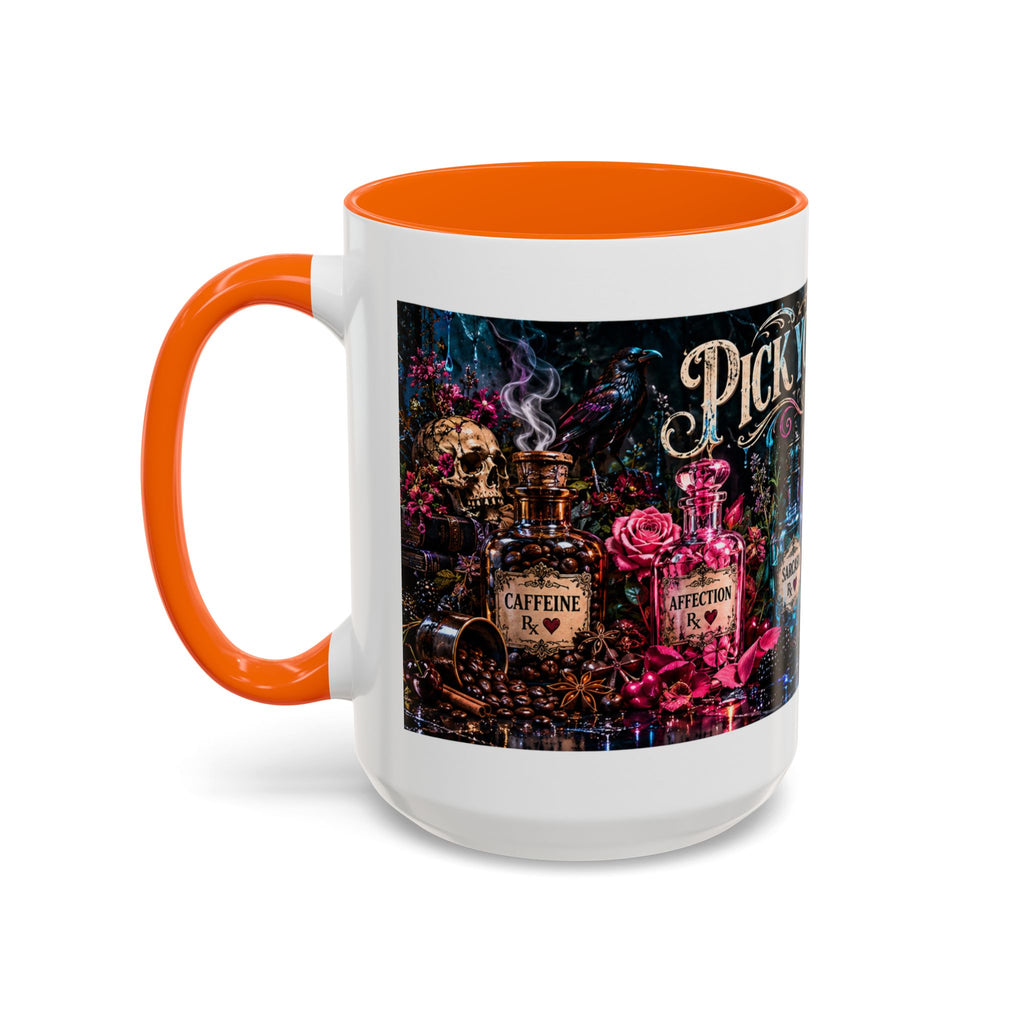 Pick Your Poison Coffee Mug | Gothic Apothecary & Psychedelic Mushroom Art | 11oz & 15oz
