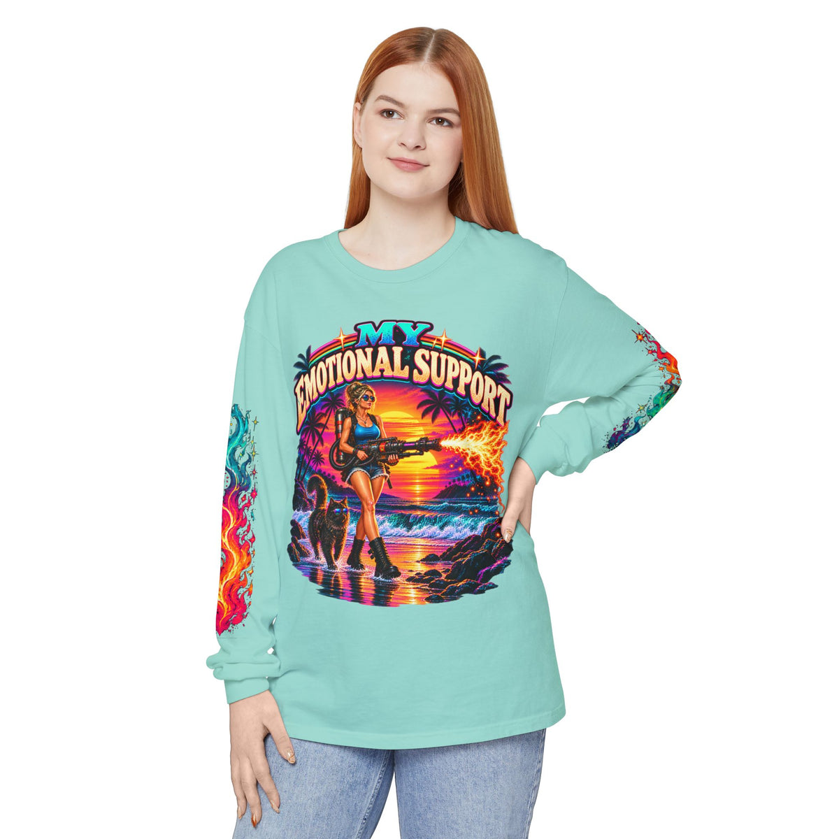 My Emotional Support Long Sleeve Shirt | This Should Help Graphic Tee | Unisex Comfort Colors