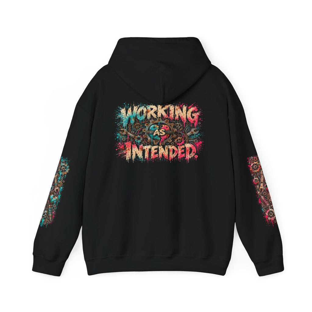 Hoodie - "Human Error" Graphic Streetwear Hoodie (Back: "Working as Intended")