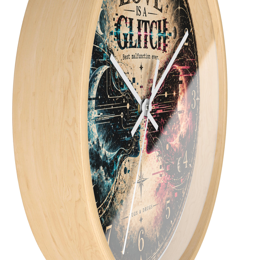 Love Is a Glitch Wall Clock