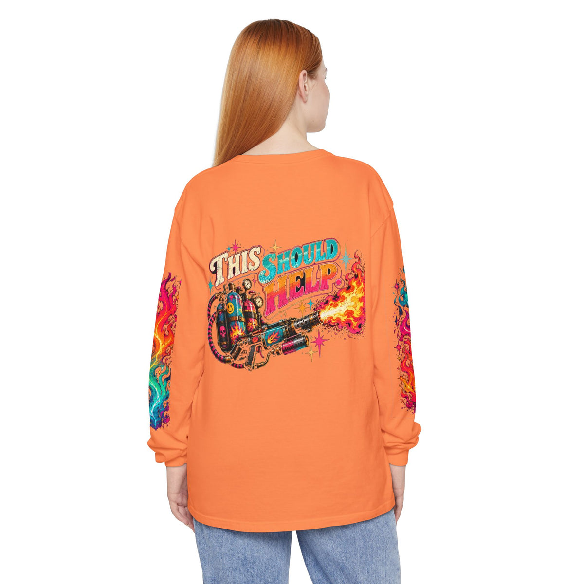 My Emotional Support Long Sleeve Shirt | This Should Help Graphic Tee | Unisex Comfort Colors