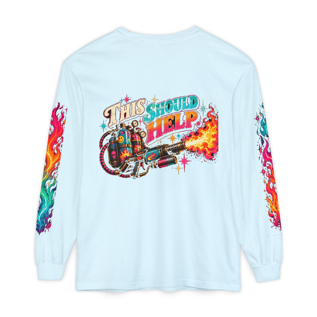 My Emotional Support Long Sleeve Shirt | This Should Help Graphic Tee | Unisex Comfort Colors