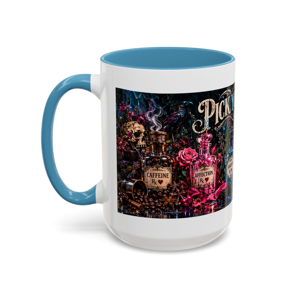Pick Your Poison Coffee Mug | Gothic Apothecary & Psychedelic Mushroom Art | 11oz & 15oz