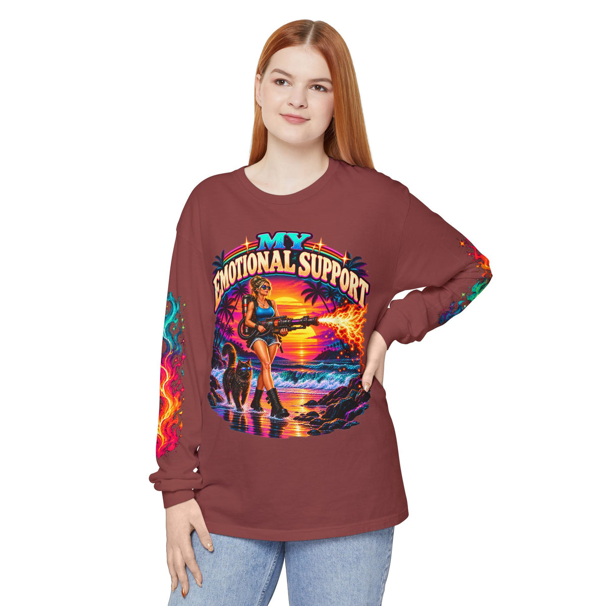 My Emotional Support Long Sleeve Shirt | This Should Help Graphic Tee | Unisex Comfort Colors