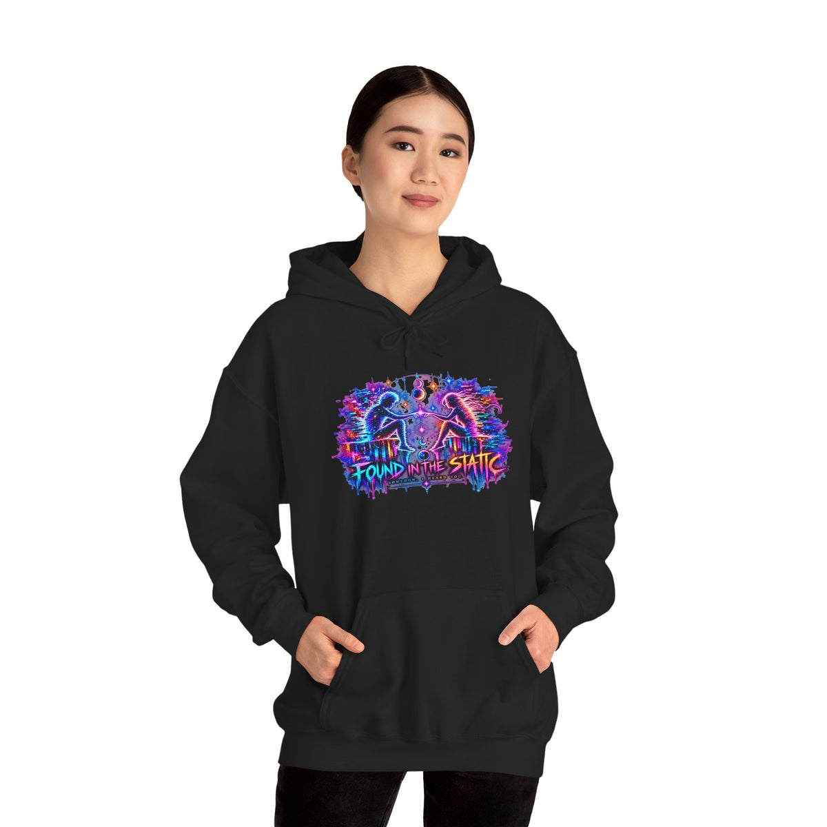 Different Worlds, Same Wavelength Hoodie | Signal Found Neon Graphic Sweatshirt | Hugs & Drugs