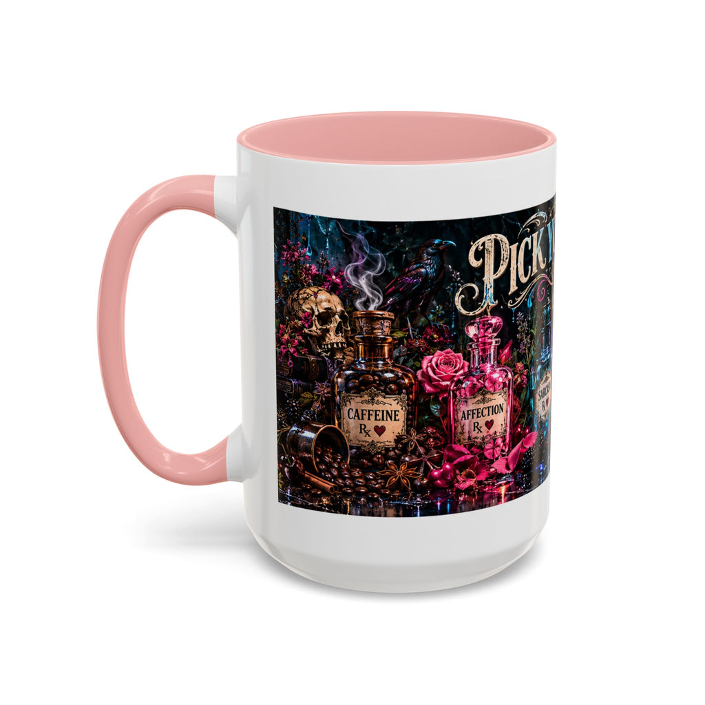 Pick Your Poison Coffee Mug | Gothic Apothecary & Psychedelic Mushroom Art | 11oz & 15oz