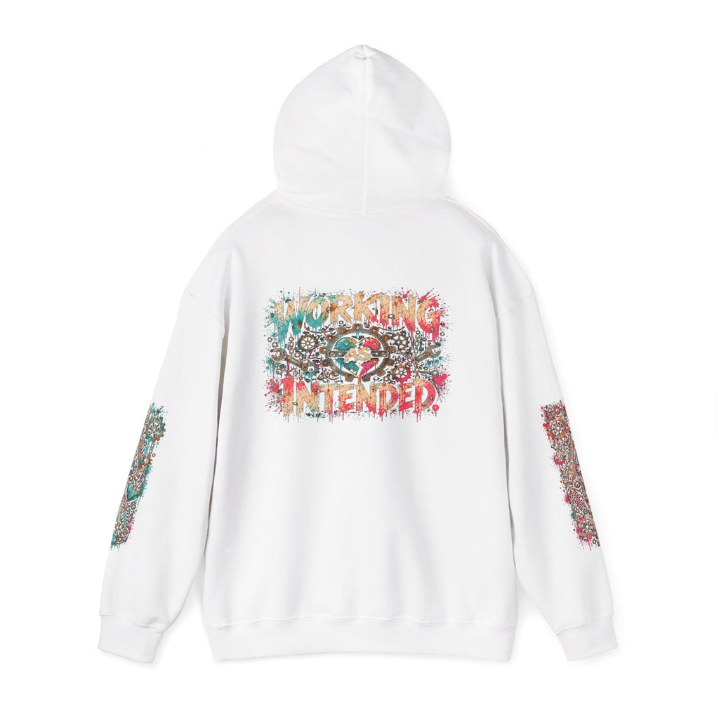 Hoodie - "Human Error" Graphic Streetwear Hoodie (Back: "Working as Intended")