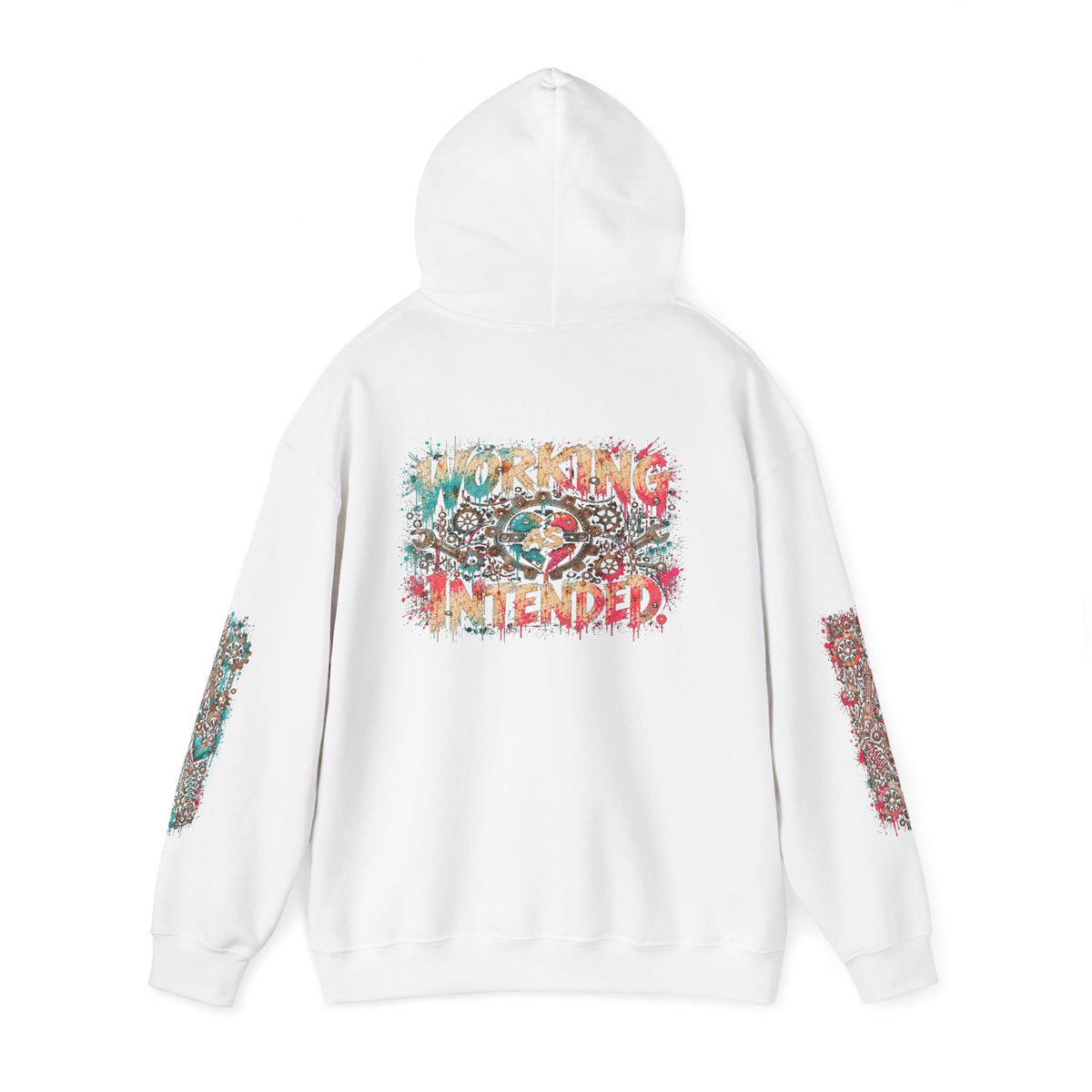 Hoodie - "Human Error" Graphic Streetwear Hoodie (Back: "Working as Intended")