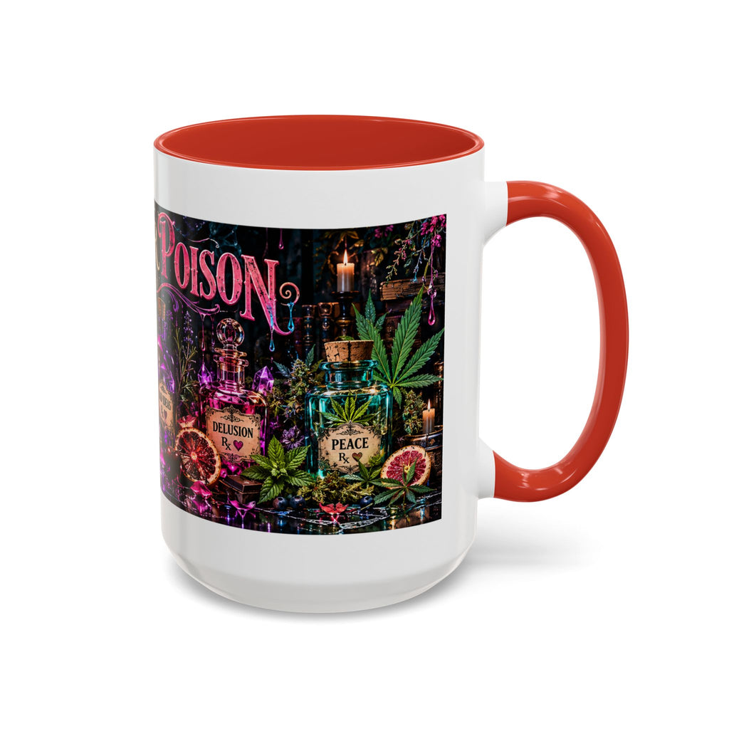 Pick Your Poison Coffee Mug | Gothic Apothecary & Psychedelic Mushroom Art | 11oz & 15oz