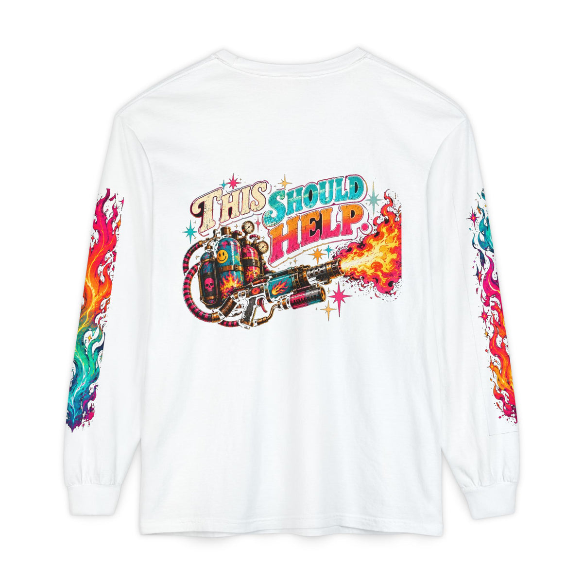 My Emotional Support Long Sleeve Shirt | This Should Help Graphic Tee | Unisex Comfort Colors