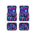 Hugs & Drugs After Hours Car Floor Mats – Neon Sports Car Design | 4-Piece Set