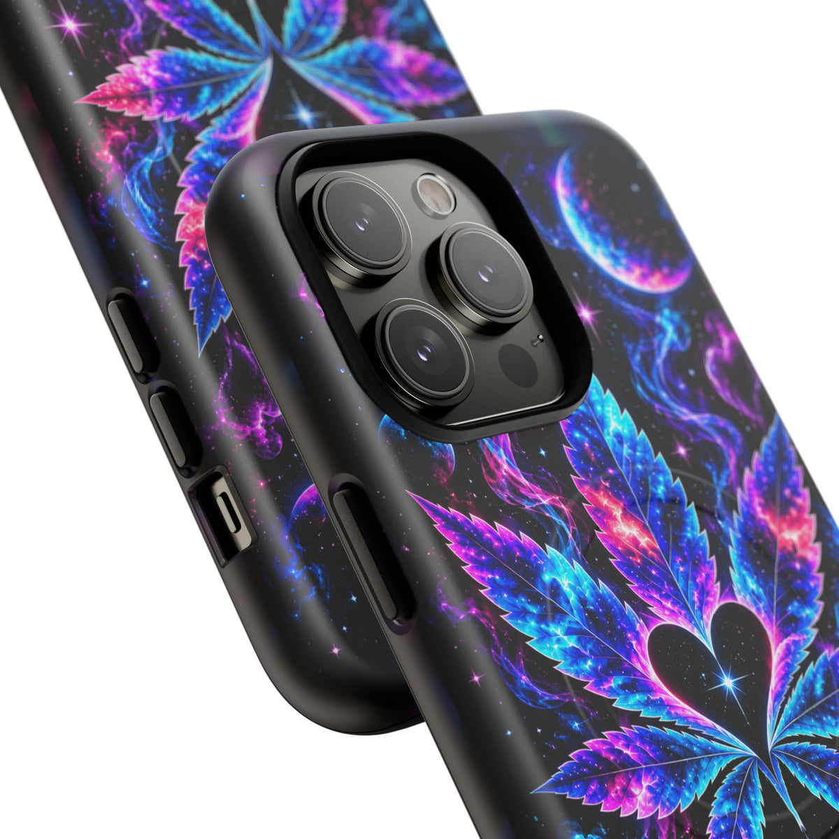 Hugs & Drugs Neon Butterfly Phone Case | Psychedelic Floral MagSafe Compatible Tough iPhone Case