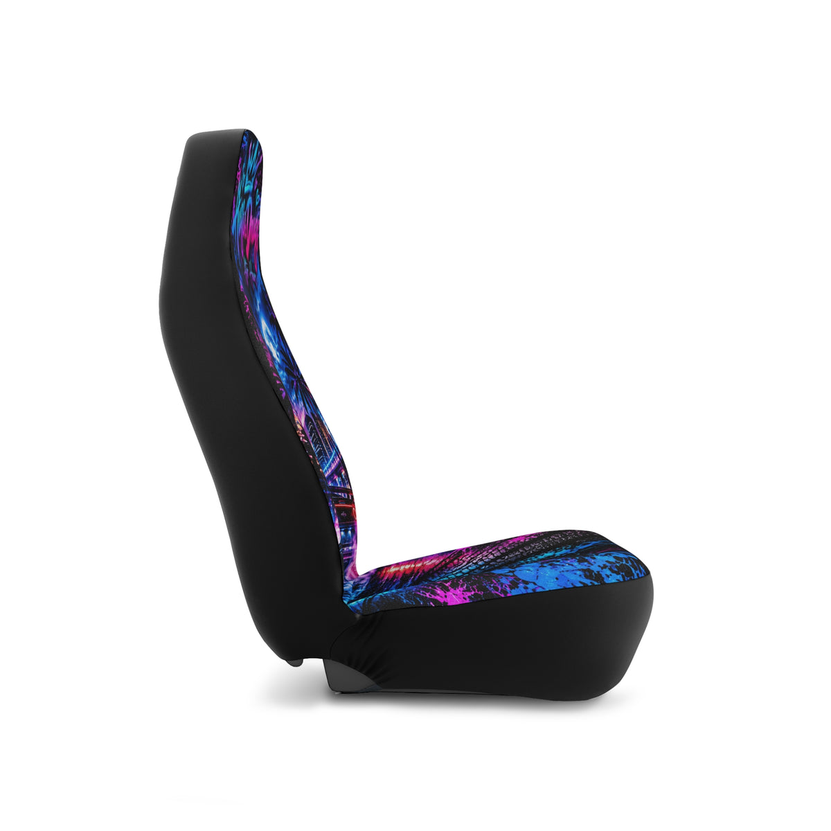 Hugs & Drugs After Hours Car Seat Covers – Neon Sports Car & Midnight City Design | Set of 2