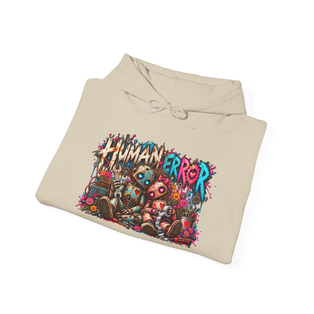 Hoodie - "Human Error" Graphic Streetwear Hoodie (Back: "Working as Intended")
