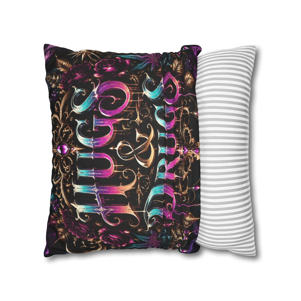 Soft But Sinister Gothic Throw Pillow Cover | Dark Fantasy Decor | Hugs & Drugs