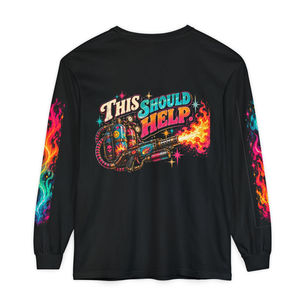 My Emotional Support Long Sleeve Shirt | This Should Help Graphic Tee | Unisex Comfort Colors