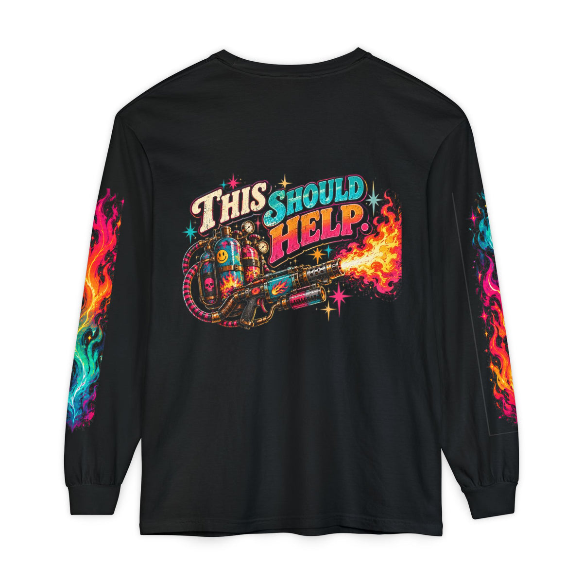 My Emotional Support Long Sleeve Shirt | This Should Help Graphic Tee | Unisex Comfort Colors