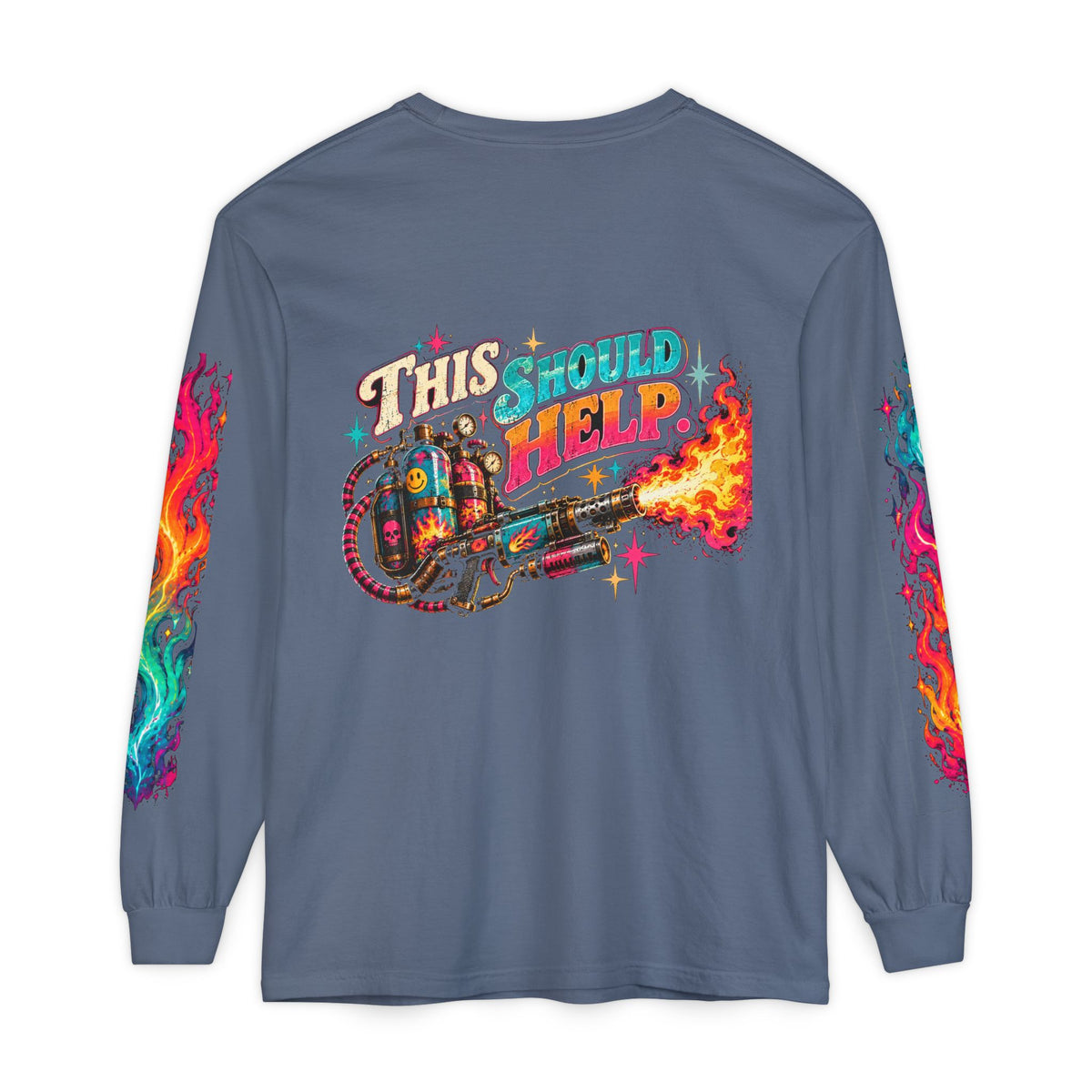 My Emotional Support Long Sleeve Shirt | This Should Help Graphic Tee | Unisex Comfort Colors