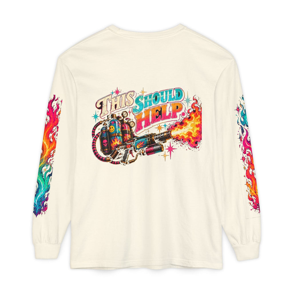 My Emotional Support Long Sleeve Shirt | This Should Help Graphic Tee | Unisex Comfort Colors
