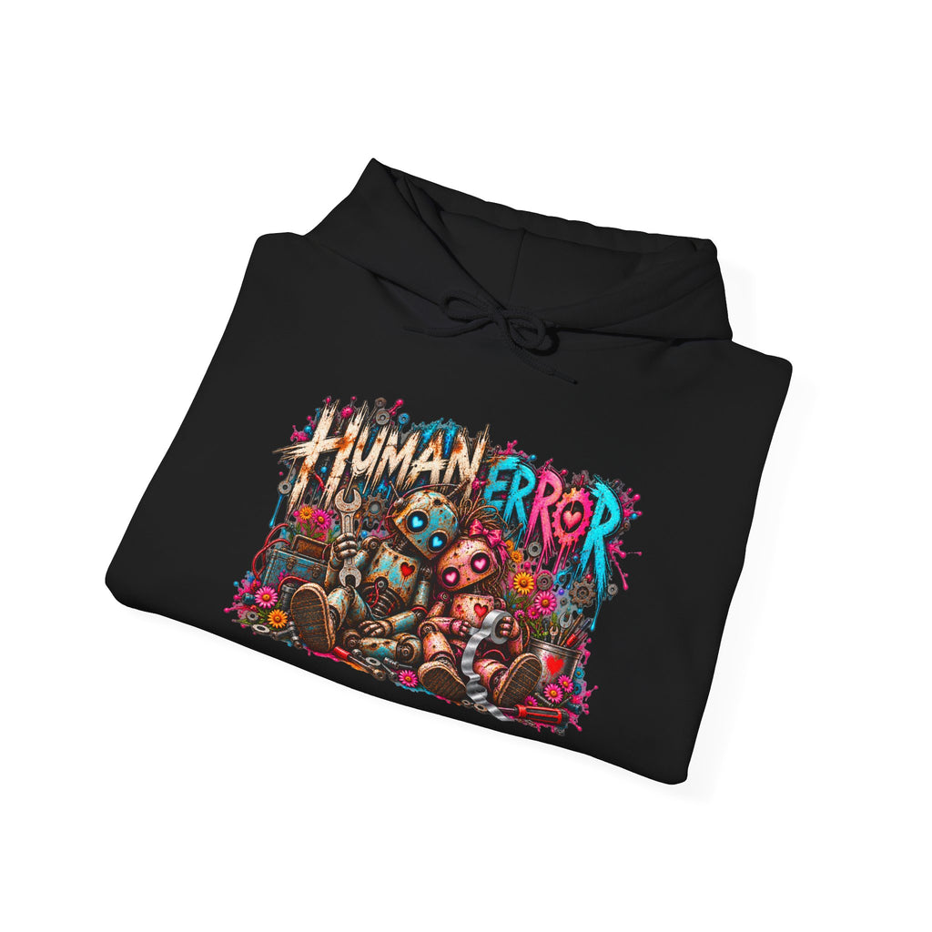 Hoodie - "Human Error" Graphic Streetwear Hoodie (Back: "Working as Intended")