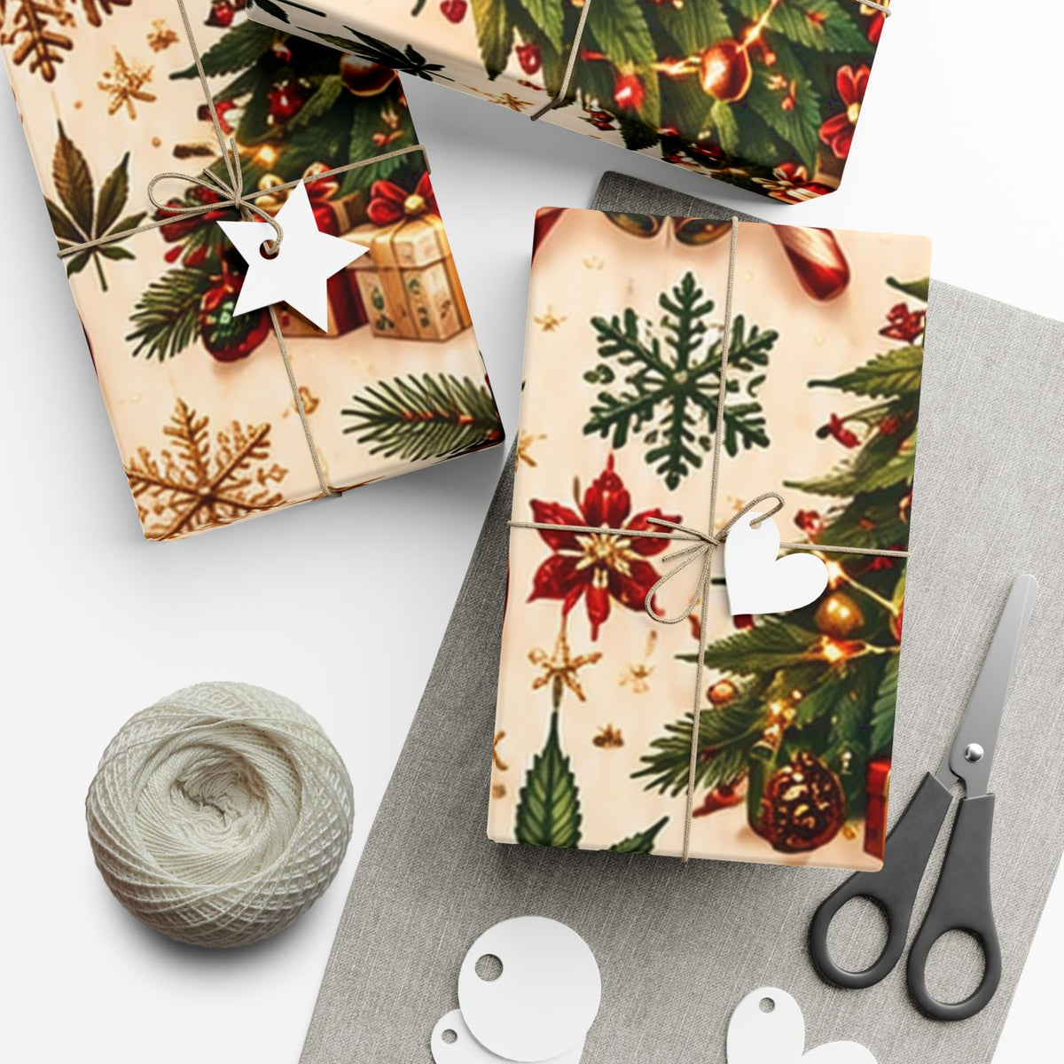 Candy Cane Cannabis Christmas Gift Wrap 🎄🌿