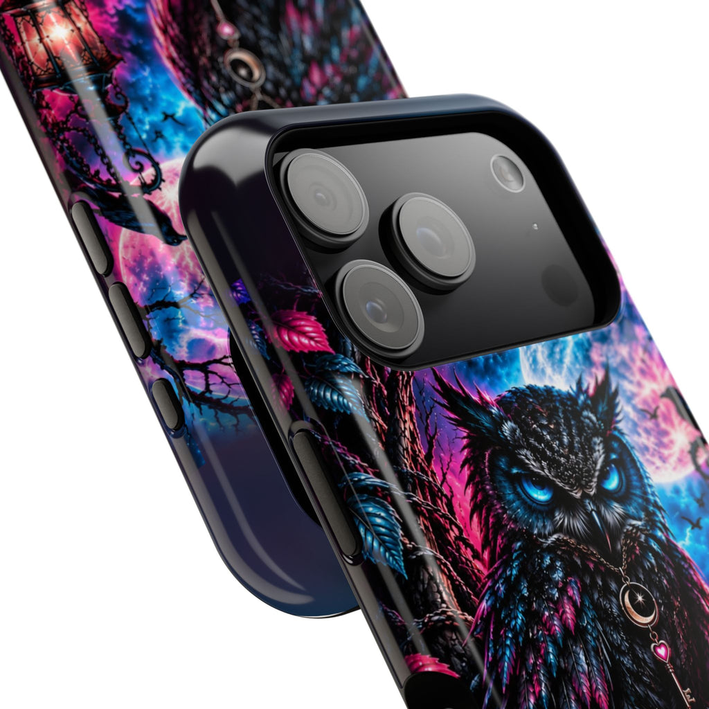 Mystical Owl Phone Case – Dark Fantasy Owl & Roses Magnetic Case for iPhone & Samsung Galaxy