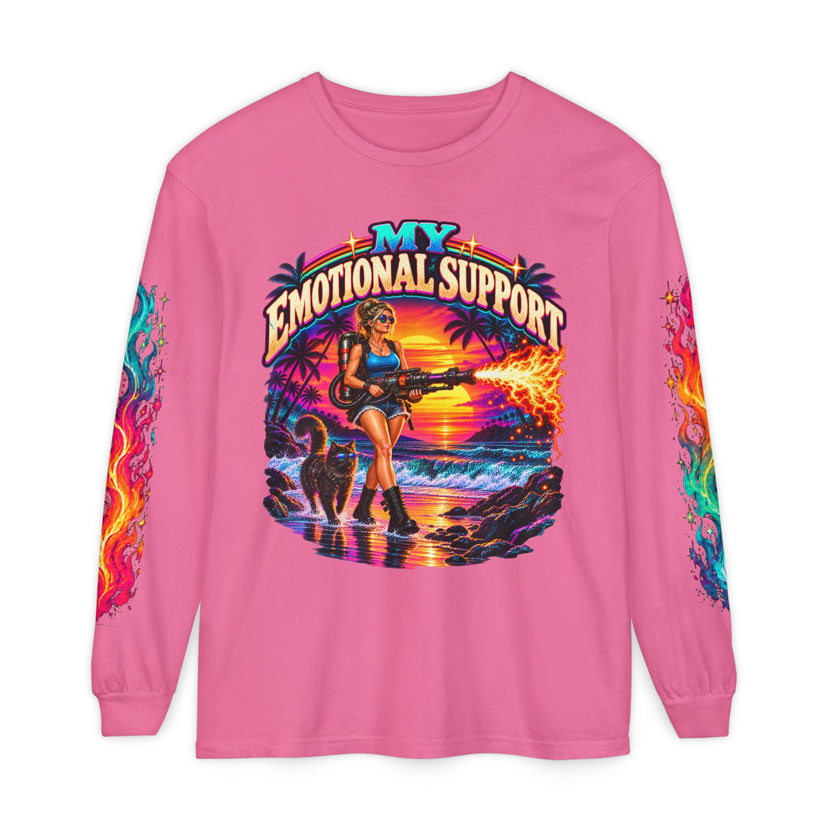 My Emotional Support Long Sleeve Shirt | This Should Help Graphic Tee | Unisex Comfort Colors