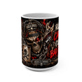 Runs on Caffeine, Curses & Bad Decisions – 15oz Skull Coffee Mug | Hugs & Drugs