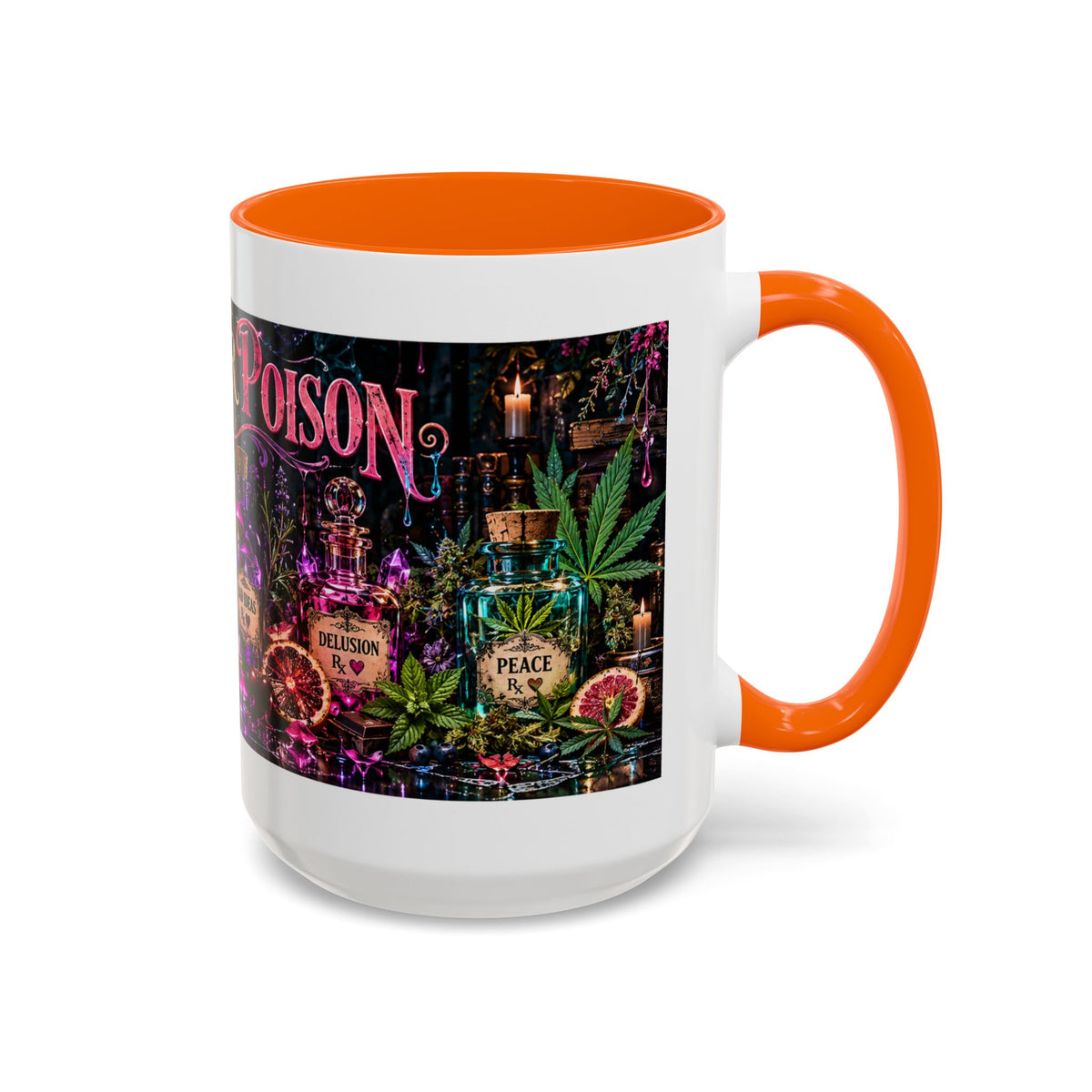 Pick Your Poison Coffee Mug | Gothic Apothecary & Psychedelic Mushroom Art | 11oz & 15oz