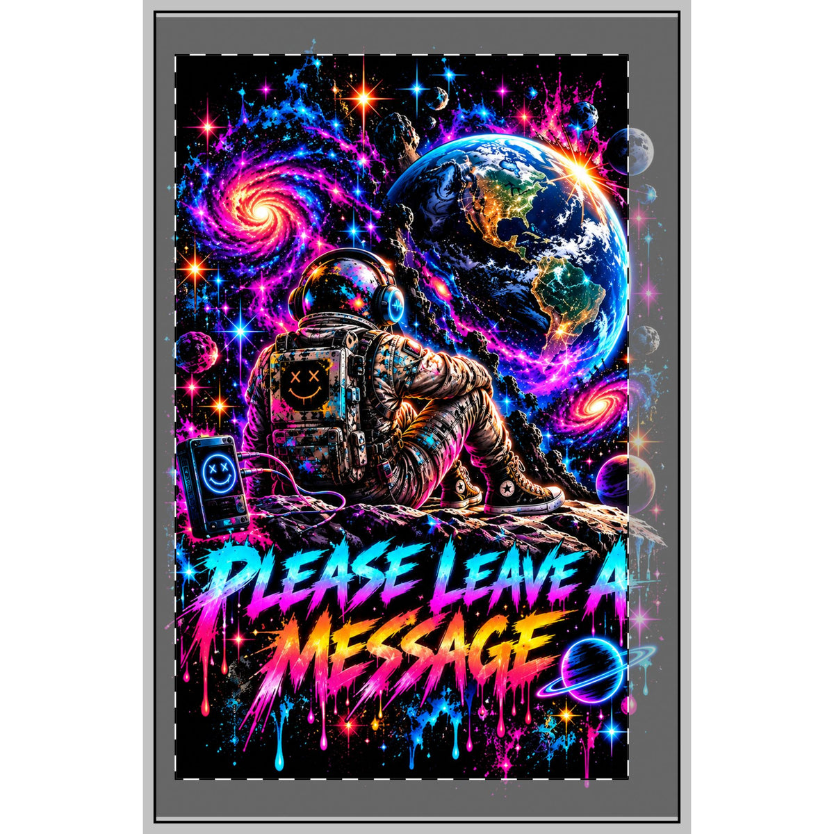 Mentally Elsewhere Astronaut Notebook | Space Journal | Dotted Spiral Notebook | Hugs & Drugs