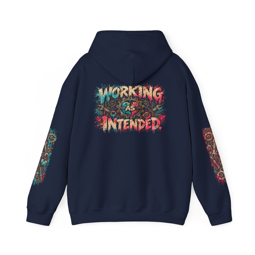 Hoodie - "Human Error" Graphic Streetwear Hoodie (Back: "Working as Intended")