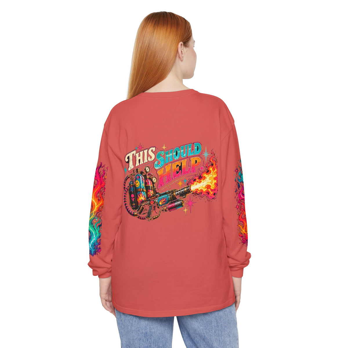 My Emotional Support Long Sleeve Shirt | This Should Help Graphic Tee | Unisex Comfort Colors
