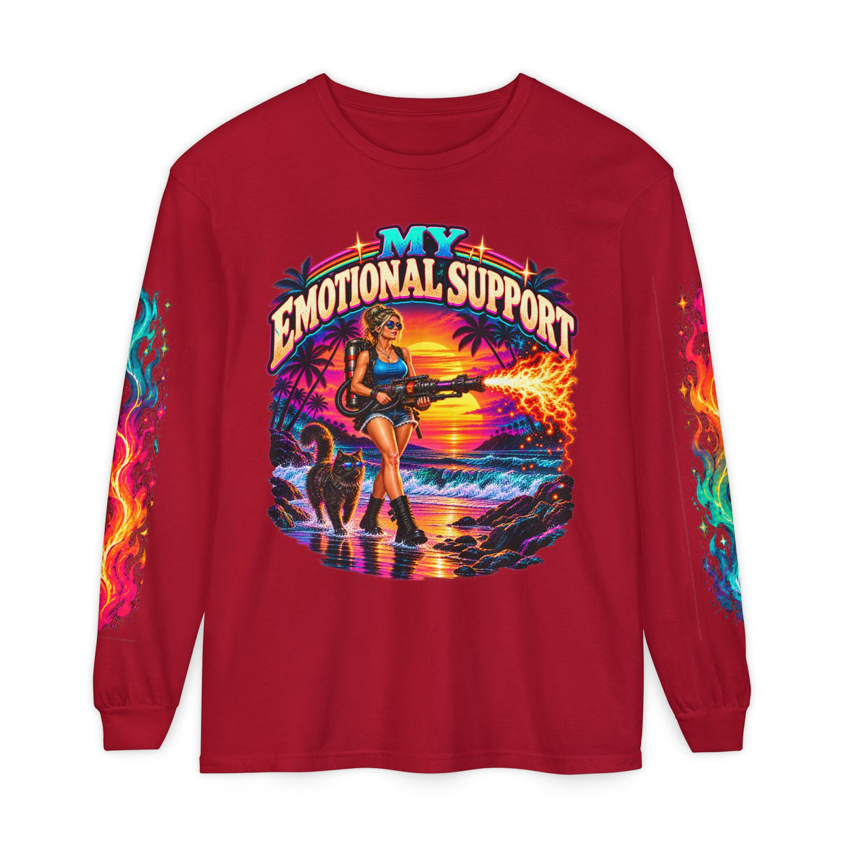 My Emotional Support Long Sleeve Shirt | This Should Help Graphic Tee | Unisex Comfort Colors