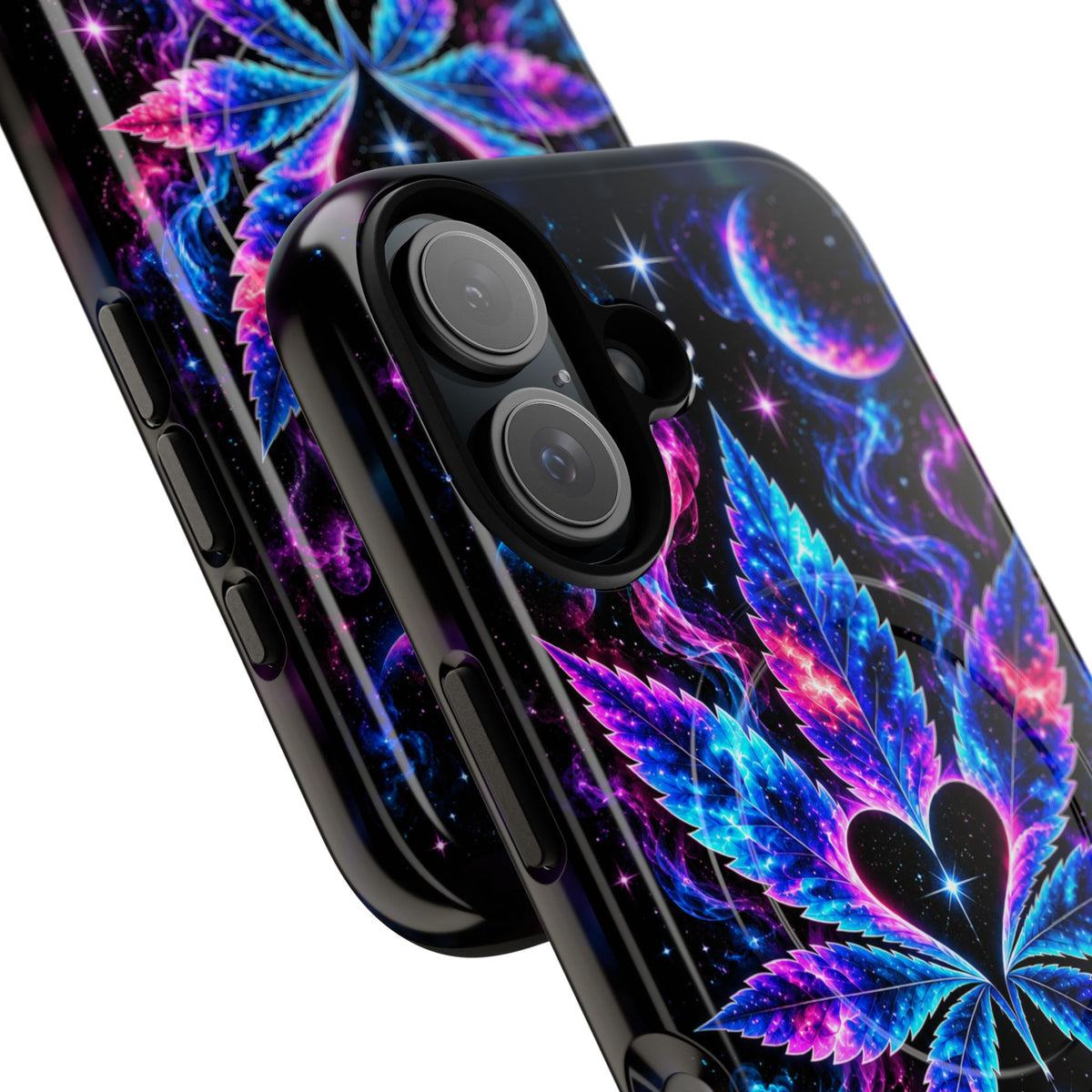 Hugs & Drugs Neon Butterfly Phone Case | Psychedelic Floral MagSafe Compatible Tough iPhone Case