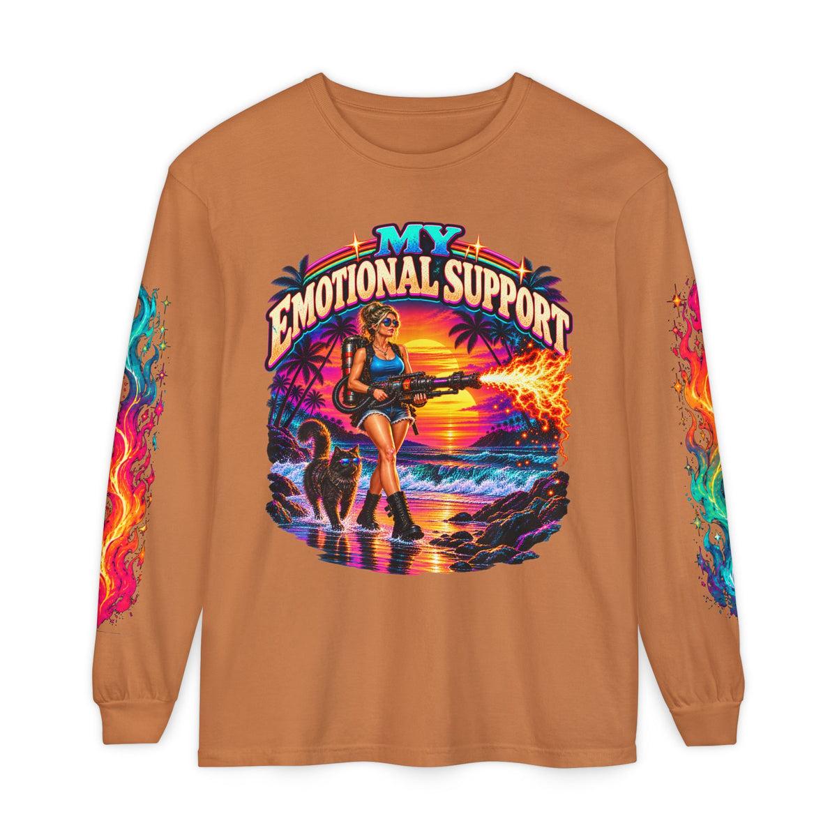 My Emotional Support Long Sleeve Shirt | This Should Help Graphic Tee | Unisex Comfort Colors