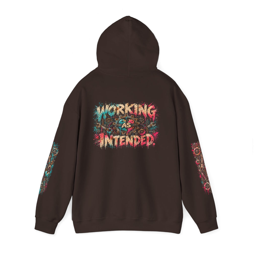 Hoodie - "Human Error" Graphic Streetwear Hoodie (Back: "Working as Intended")