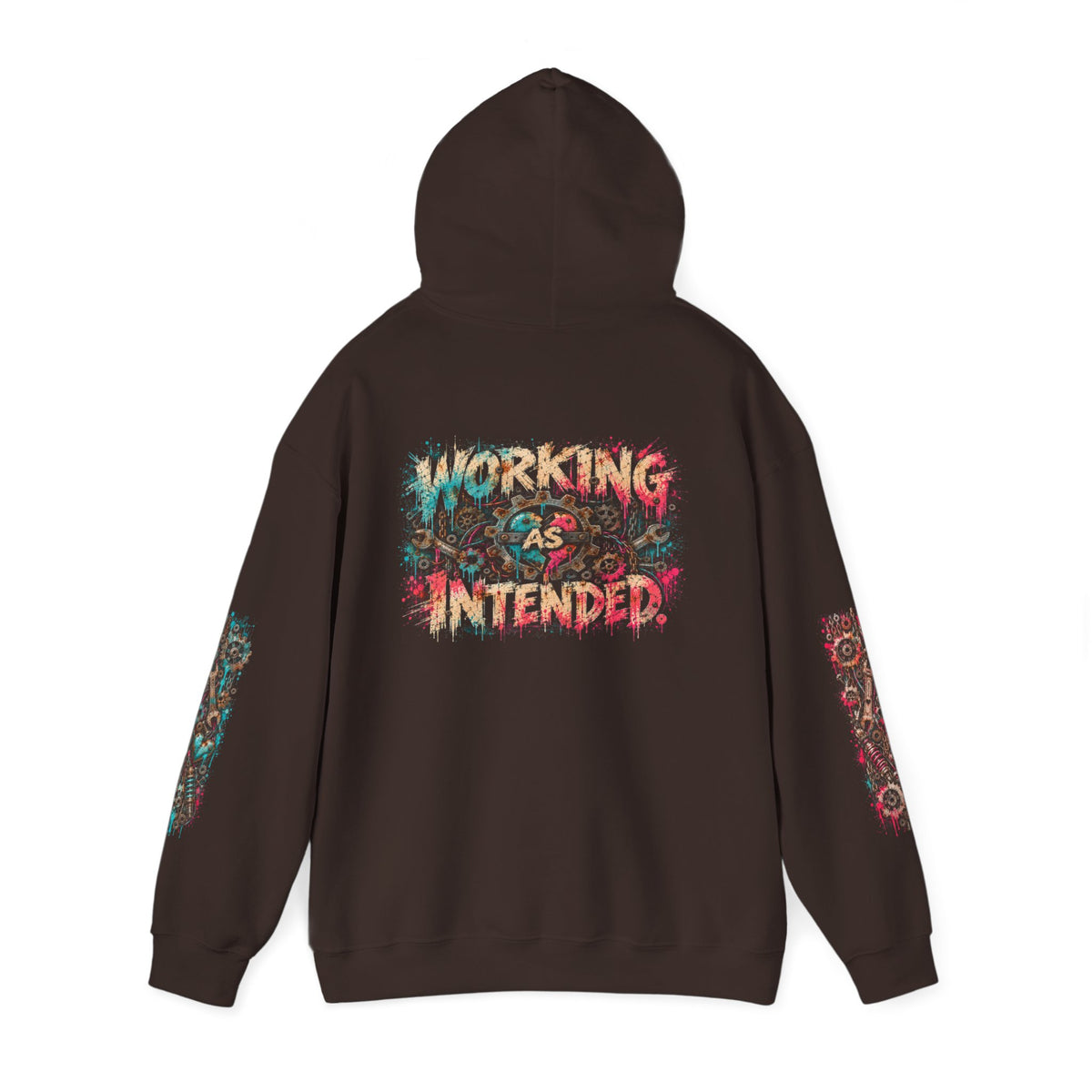 Hoodie - "Human Error" Graphic Streetwear Hoodie (Back: "Working as Intended")