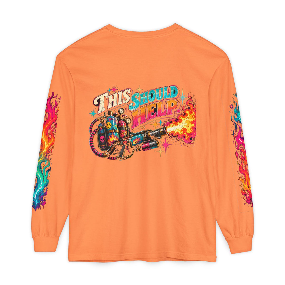 My Emotional Support Long Sleeve Shirt | This Should Help Graphic Tee | Unisex Comfort Colors