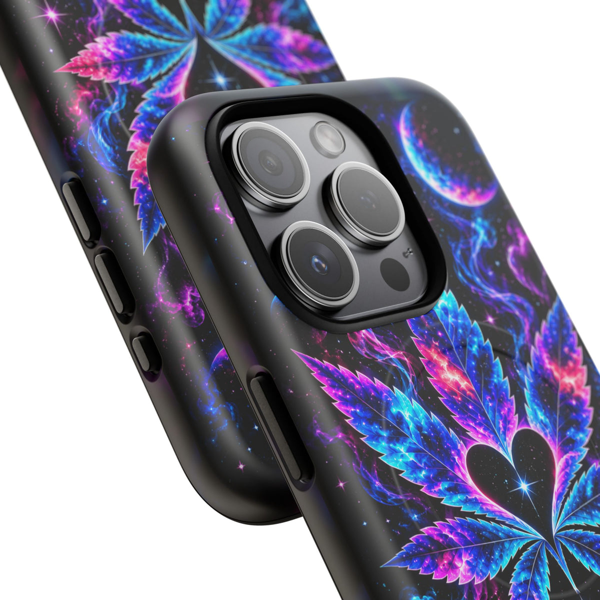 Hugs & Drugs Neon Butterfly Phone Case | Psychedelic Floral MagSafe Compatible Tough iPhone Case