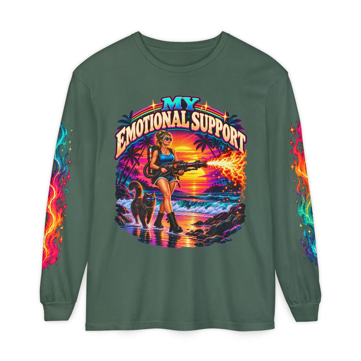 My Emotional Support Long Sleeve Shirt | This Should Help Graphic Tee | Unisex Comfort Colors