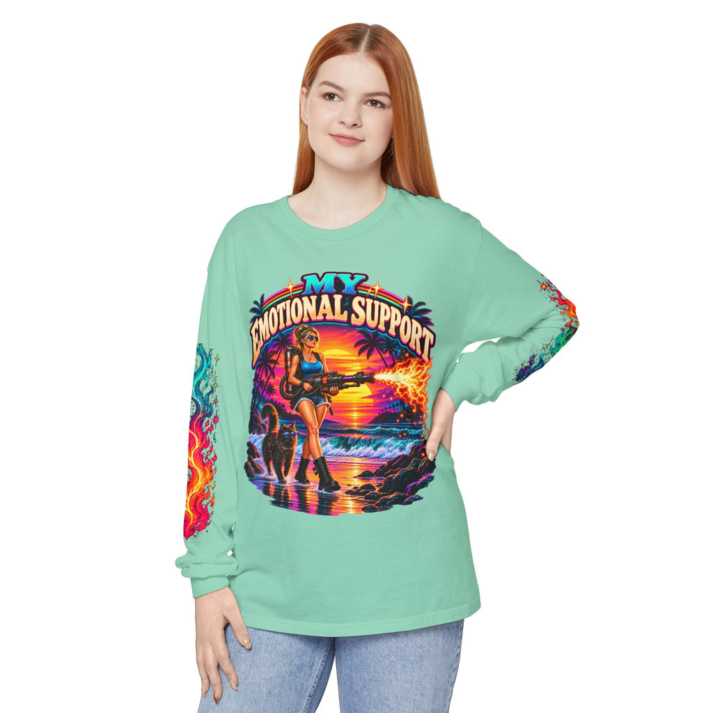 My Emotional Support Long Sleeve Shirt | This Should Help Graphic Tee | Unisex Comfort Colors